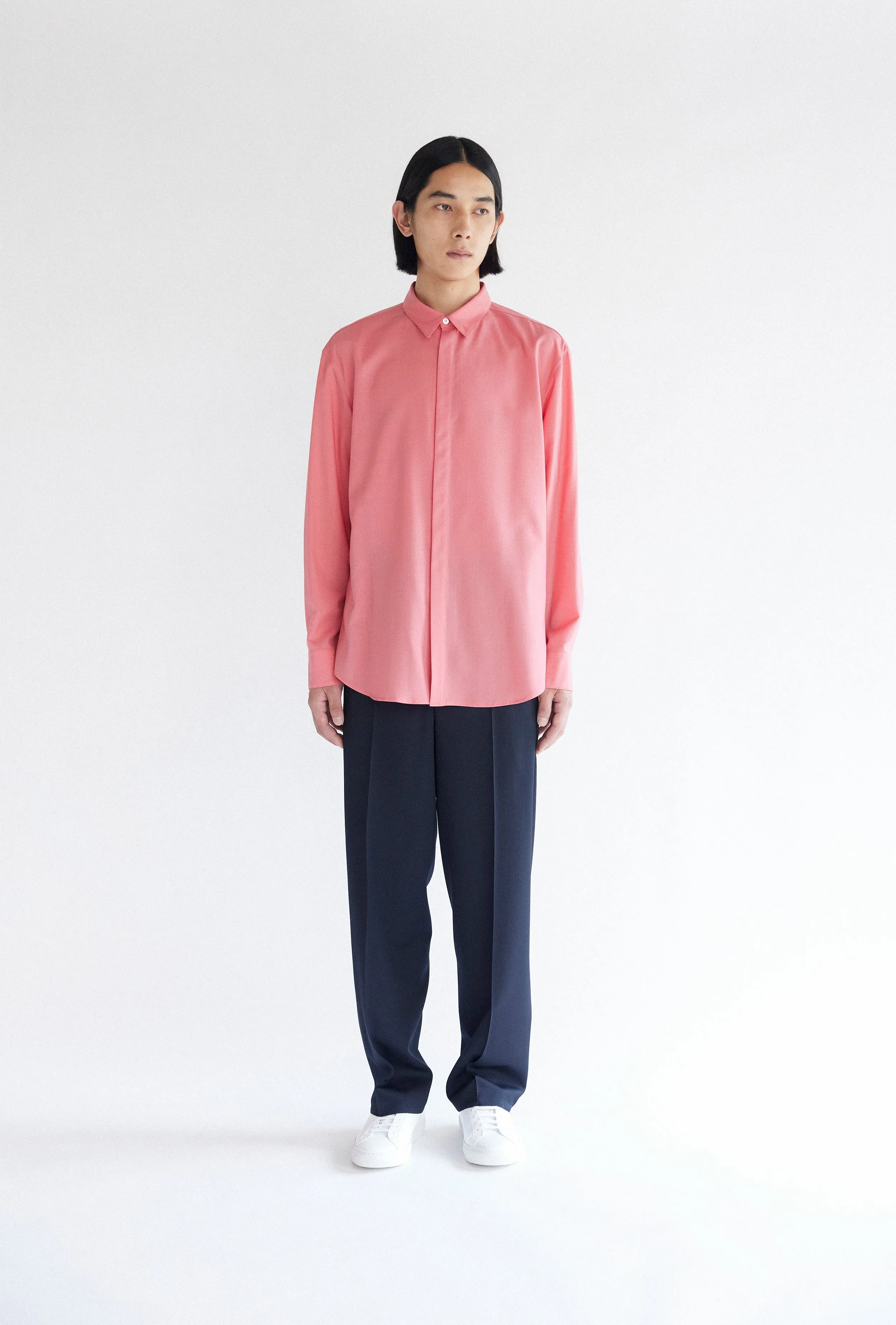 Wool Shirt in Coral